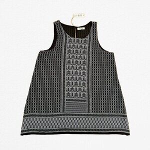 Max Studio Black and White Sheath Tank Top